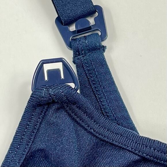 Quince Pumping Nursing Sports Bra Women's Size S Blue Wireless Padded Comfort - Picture 4 of 9